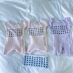 Nanit pajamas and band - Pink and Purple (9-12M and 12-18M)